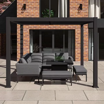 Como outdoor pergola - square - 270cm - grey aluminium