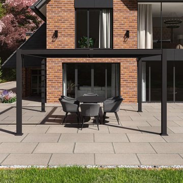 Como outdoor pergola - square - grey aluminium
