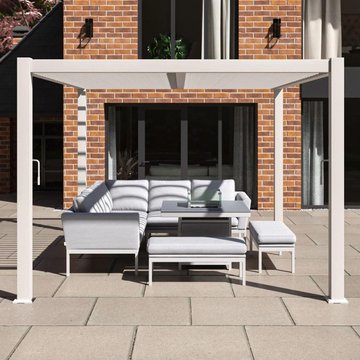 Como outdoor pergola - white aluminium