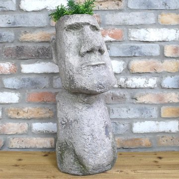 Easter head planter - large - stone effect