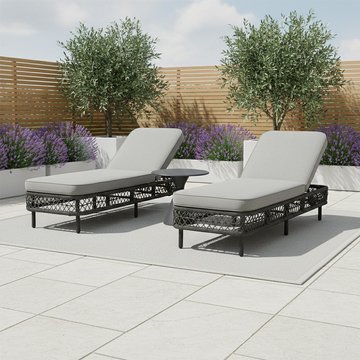 Monaco garden sun lounger set - ivy green
