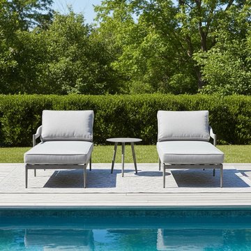 Florence garden sun lounger set - cool linen