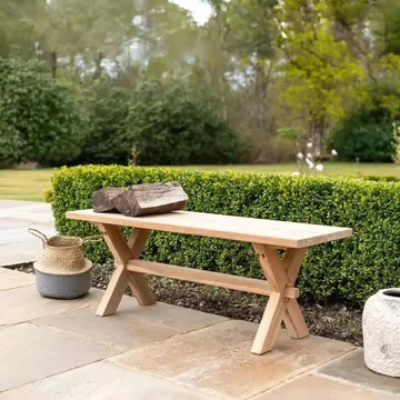 Plank dining bench - garden - teak wood