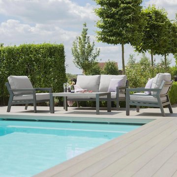 New york garden sofa set - 2 seater - dove grey