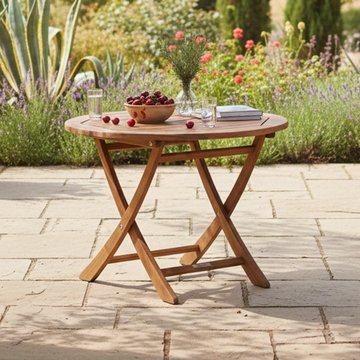 Redcliffe garden occasional table - round - acacia wood