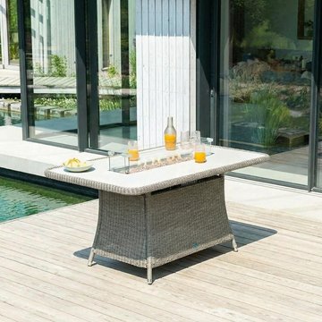 Hazelmere dining table - 6 seater - 165cm - firepit table - garden - grey weave
