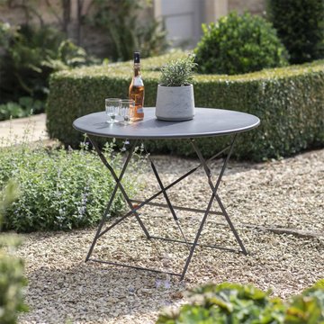 Rive outdoor droite bistro table large carbon