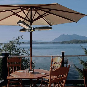 Vulcan parasol electric patio heater - 2000w - black