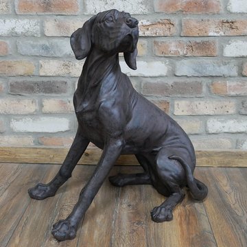Black dog statue