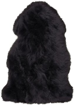 Throw - lambskin - black