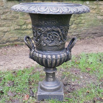 Garden urn - bronze - metal