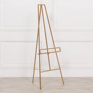 Contemporary style metal easel - gold