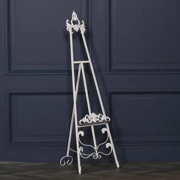 French style metal easel - cream