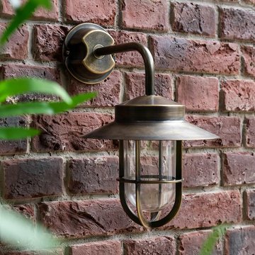 Hanwell wall light antique brass