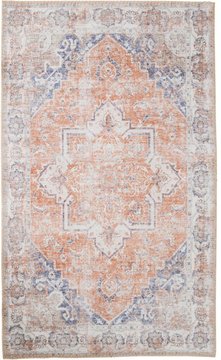 Havana rug - orange and blue - 230cm x 160cm