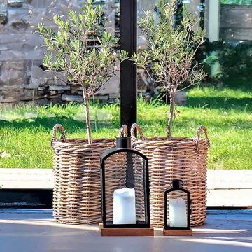 Indo basket - kubu rattan - set of 2