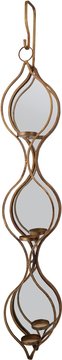 Ellie candle holder - mirrored - triple - set of 4