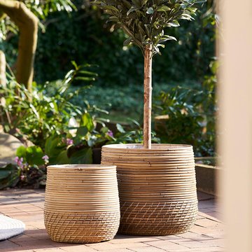 Moro kubu rattan basket - set of 2 - natural