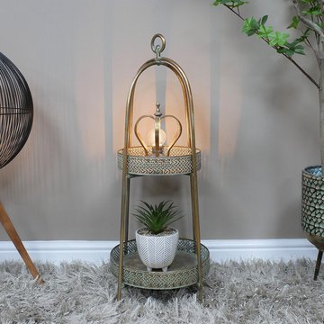 Moroccan style shelves - 2 tier - set of 2 - metal
