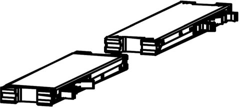 Blue dampers - set of 2 - for sliding wardrobe