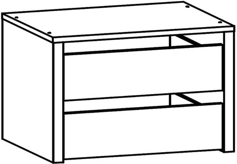 Blue interior 2 drawers - for sliding wardrobe