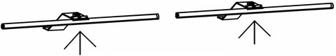 Blue led lights - aluminium linea stix