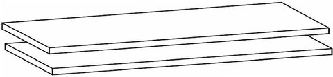 Blue shelves - set of 2 - for sliding wardrobe