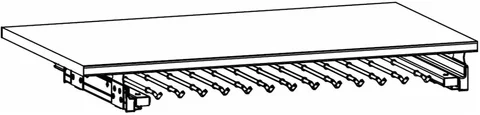 Orange plus compartment shelf - 90cm width - with trouser pull out