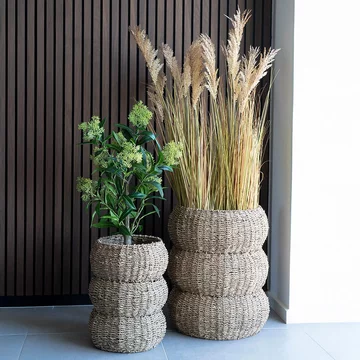 Sarbas basket - set of 2 - seagrass - natural