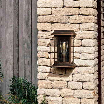 Stourton wall light antique bronze steel