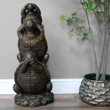 Tortoise totem statue - resin