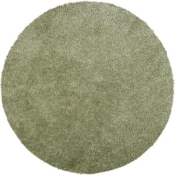 Cloudy round rug - high pile shaggy - green - sizes available