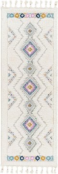 Lofty runner - shaggy modern boho plush pile - ivory - 80cm x 220cm
