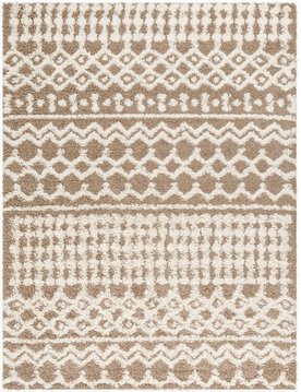 Urban rug - boho shaggy - medium brown - sizes available
