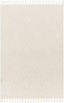 Nora rug - geometric high pile berber - ivory - sizes available