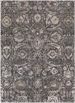 Indigo rug - vintage oriental boho - igo2317 - black - sizes available