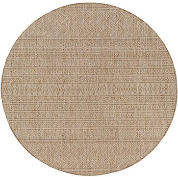 Eagean round rug - eag2411 - brown - 160cm x 160cm