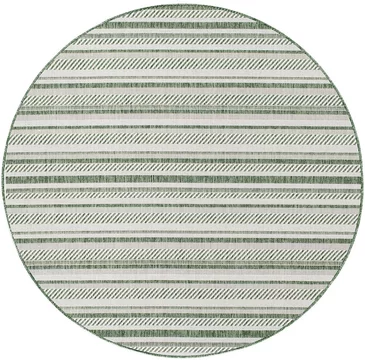 Eagean round rug - eag2422 - green - 160cm x 160cm