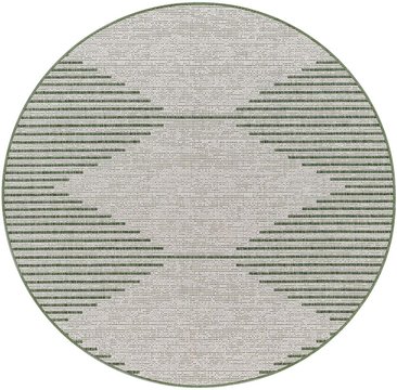 Eagean round rug - eag2432 - green - 160cm x 160cm