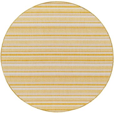Eagean round rug - eag2424 - yellow - 160cm x 160cm