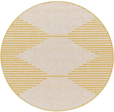 Eagean round rug - eag2433 - yellow - 160cm x 160cm