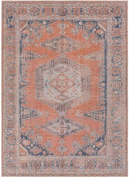 Colin rug - machine washable vintage - cln2306 - orange - sizes available