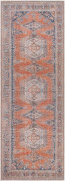 Colin runner - machine washable vintage - cln2306 - orange - 80cm x 220cm