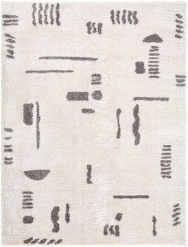 Fossay rug - machine washable modern shaggy - fsg2303 - beige & charcoal - sizes available