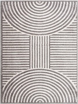 Fossay rug - machine washable modern shaggy - fsg2334 - ivory & charcoal - sizes available