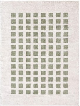 Fossay rug - machine washable modern shaggy - fsg2320 - ivory & green - sizes available