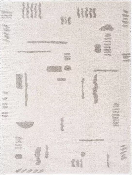 Fossay rug - machine washable modern shaggy - fsg2304 - medium ivory & grey - sizes available