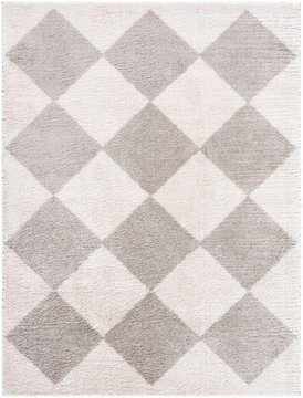 Fossay rug - machine washable modern shaggy - fsg2327 - medium ivory & grey - sizes available