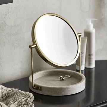 Haja mirror - gold - metal - 25.5cm x 28cm