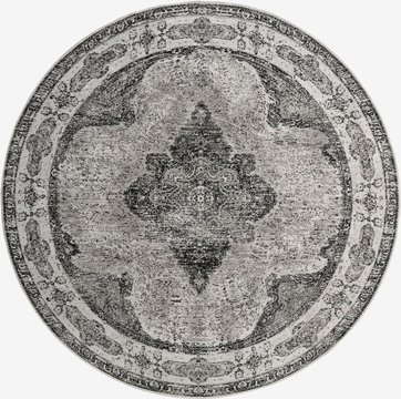 Venus woven round rug - dusty grey - 240cm x 240cm